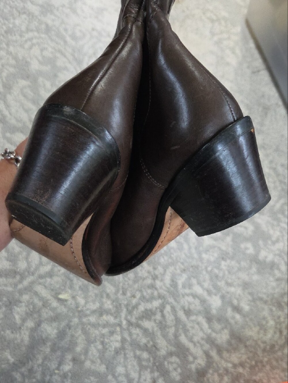 Boutique 9 Chocolate Brown Leather Boots - Picture 4 of 9